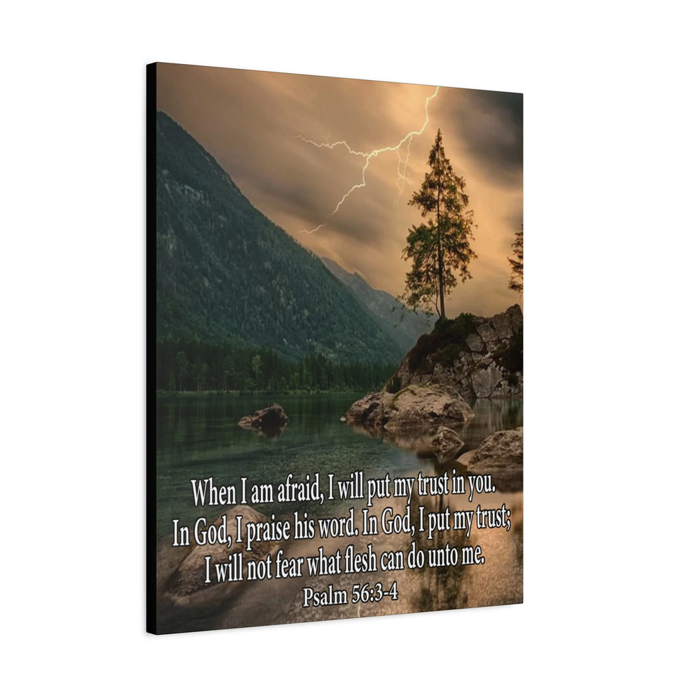 Scripture Canvas I Put My Trust in You Psalm 56:3-4 Bible Verse Print